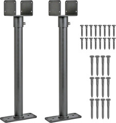 2-Pack 3.6&Prime; Stainless Steel Saddle Roof Riser for Patio Pergola, Black Finish