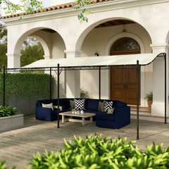 Wooden Gazebo Swanky Curve Design Complements Outdoor Decor For Grill Barriers