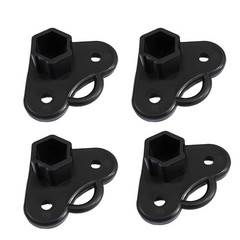 Gazebo Foot Brackets for 21x21mm Tube Plastic Set of 4 Tent Support Accessories