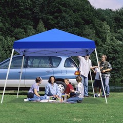 Oneofics 10x10FT Slant Leg Pop Up Canopy Tent, Portable 10 x 10 feet, Blue