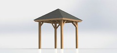 Square Gazebo with open sides Plans 10&prime; x 10&prime; – Perfect for Hot Tubs