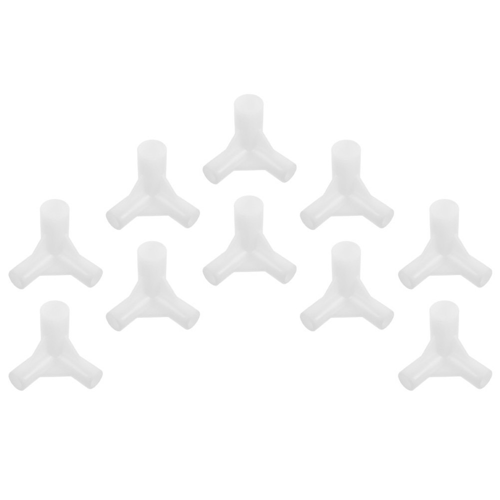 10Pcs Reusable Plastic Bed Canopy Pole Tee Connectors Three Way Joint for Home