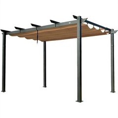 9×13 10×13 10×10 Outdoor Retractable Pergola Aluminum Gazebo for Patio Deck