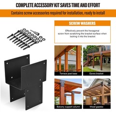 4 Pack Heavy Duty 5.5X5.5 Stainless Steel Post Caps Tie Bracket For Wood Beams