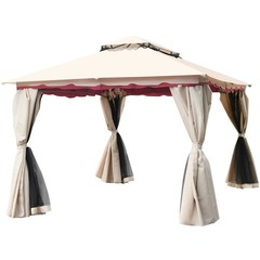 13&rsquo;x10&rsquo;Outdoor Canopy Gazebo Art Steel Frame Party Patio Canopy Gazebo W/Netting