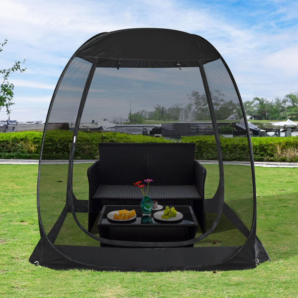 Instant Pop-Up Gazebo with Mosquito Netting – UV Resistant Canopy for 10 People