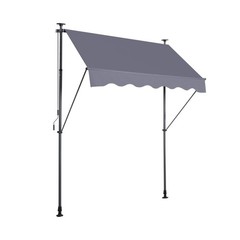 118×47 Ft Outdoor Shelter Angle,Height Adjustable NO Drilling Patio Door Awnings