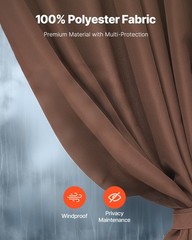 VEVOR Outdoor Gazebo Privacy Curtain 12x 12 x 6.9 ft Waterproof Gazebo Curtains