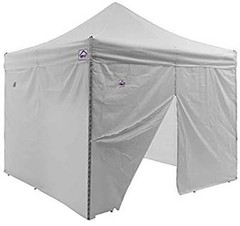 10&prime; x 10&prime; Canopy Tent Events White Wedding Patio Party Gazebo with 4 Side Walls