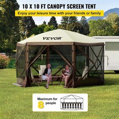 Waterproof Pop Up Gazebo Shelter with Enhanced Stability for Camping & Patio Use