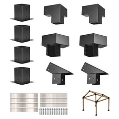VEVOR 4×4 In Pergola Bracket Kit Inner 3.5×3.5 3- and 4-Way Brackets for Gazebo