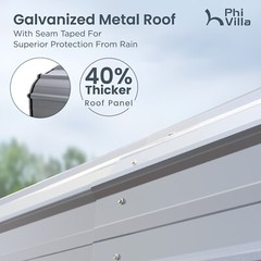12×25 ft Galvanized Roof Steel Carport Outdoor Heavy Duty Gazebo Garage Shelter