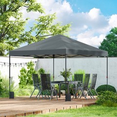 10 x 10 ft Pop Up Canopy Tent with One Push Setup, Dark Gray