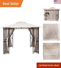 Patio Gazebo Mosquito Netting Screen Walls ONLY 10×10, Beige