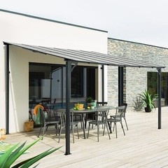 Metal Outdoor Pergola Gazebo Garden Awning Patio Canopy Rectangle SunShade 3size