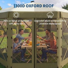 12&rsquo;x12&prime; Pop up Gazebo Screen Tent Screen House Hub Tent Instant Screened Canopy
