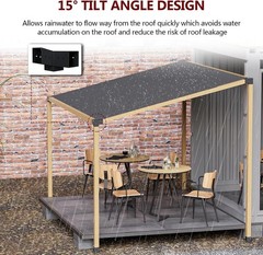 15° &75° Angled Pergola Brackets Kit, 3-Way Bracket with Post Base Kit for Log C