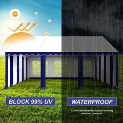 16&rsquo;x20&prime; Outdoor Party Tent Heavy Duty Wedding Event Gazebo Canopy w/8 Removable
