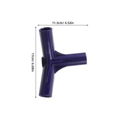 3 Pack Reusable Plastic Camping Tent Pole Connector for Fence Blue Lightweight