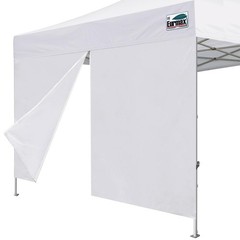 Eurmax USA Instant Canopy SunWall Middle Zipper Wall 10×5.6ft, White