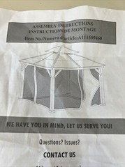 SUNJOY Replacement Mosquito Netting for 9 ft. × 9 ft. Wood-Framed Gazebos- Tan