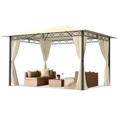 Softtop Garden Gazebo Polyester Roof Steel Frame Click System 10×10 10×13 ft