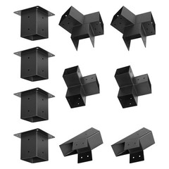 4×4 Inch Pergola Bracket Kit Inner 3.5×3.5 3- and 4-Way Brackets for Gazebo