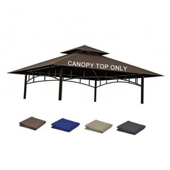 Grill Gazebo Replacement Roof, 5x8ft Outdoor BBQ Gazebo Canopy Cover, Brown
