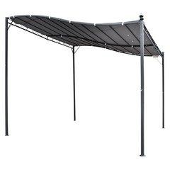 10&prime; x 10&prime; Steel Outdoor Pergola Gazebo Patio Canopy Backyard Pool Deck Garden