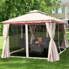 13&rsquo;x10&rsquo;Outdoor Canopy Gazebo Art Steel Frame Party Patio Canopy Gazebo W/Netting