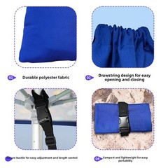 For Canopy Sand Bag for Beach Umbrella Tent Legs – Polyester Black Blue 44x37cm