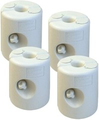Plastic Gazebo Leg Weights Set of 4 Heavy Duty White Empty to Fill Water Sand