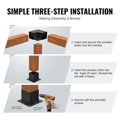 Uimoso 6 »x6 »Pergola Bracket Kit for DIY Woodworks,Inner Size 5.6×5.6, 4 Pieces