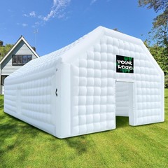 Sewinfla 30x20x13Ft Inflatable Nightclub 2×680W Blowers White Party Tent