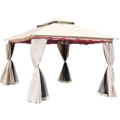 13&rsquo;x10&rsquo;Outdoor Canopy Gazebo Art Steel Frame Party Patio Canopy Gazebo W/Netting