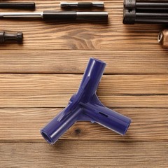 3 Pack Reusable Plastic Camping Tent Pole Connector for Fence Blue Lightweight