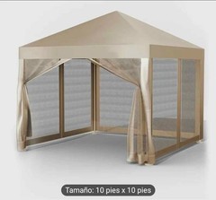 Ecolinear Gazebo With Canopy & Netting, 10 x 10-Ft.