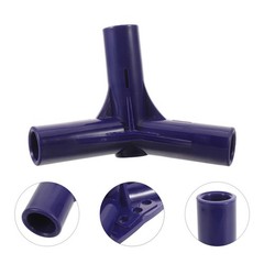 3 Pack Reusable Plastic Camping Tent Pole Connector for Fence Blue Lightweight