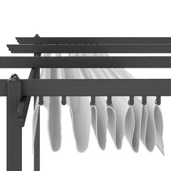 Outsunny White 13&prime; x 13&prime; Aluminum Pergola with Retractable Canopy