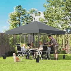 10 x 10 ft Pop Up Canopy Tent with One Push Setup, Dark Gray
