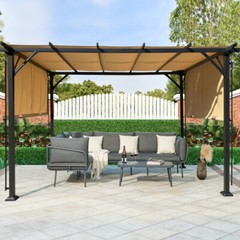 9.5 x 12 Ft Outdoor Retractable Pergola Patio Gazebo Shade Sunshelter Pergola
