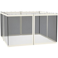Universal Replacement Mesh Netting Screen Walls for 10&prime; x 12&prime; Gazebo, White