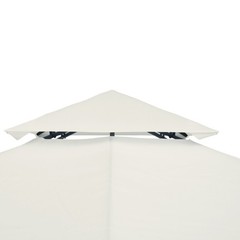 10&prime; Square 2-Tier Gazebo Canopy Top Replacement, Cream White
