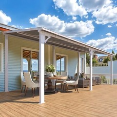 Wall Mounted Hardtop Gazebo Lean to Metal Pergola Outdoor Patio Awning Shelter