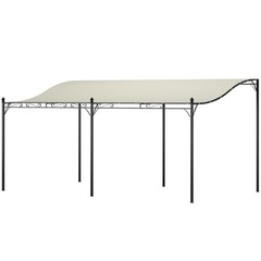 Cream White Outsunny 10&prime; x 16&prime; Outdoor Pergola Canopy, Metal Patio Canopy