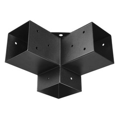 VEVOR 4×4&Prime; Pergola Bracket Kit Inner 3.5×3.5 3-Way Corner Bracket DIY Post 4 Pcs