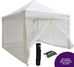 10×10 EZ Pop Up Canopy Tent Party Gazebo Mosquito Net Walls Screen Room Sidewall