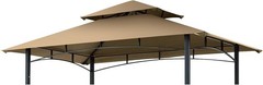 Grill Gazebo Replacement Canopy Roof – Figfeu 5×8 Double Tiered Outdoor BBQ Gaze