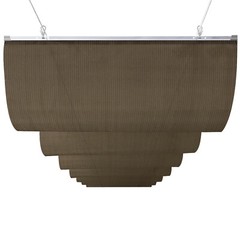 Retractable Canopy Cover Yard Gazebo Awning Brown Pergola Shade w/ Steel Wire