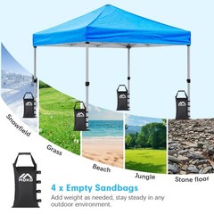 MoKo 120 LBS Zipper Top Sand Bags for Canopy 46.5 x 30cm/18.3 x 11.8in, Black